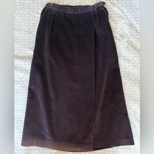 Evan Picone Dark Corduroy Pencil Skirt